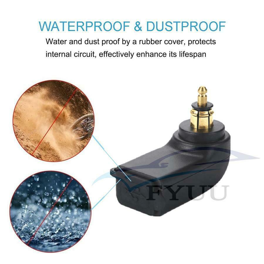 Motorcycle Charger Adapter Black Dual USB 4.8A Waterproof For BMW Din Hella Plug