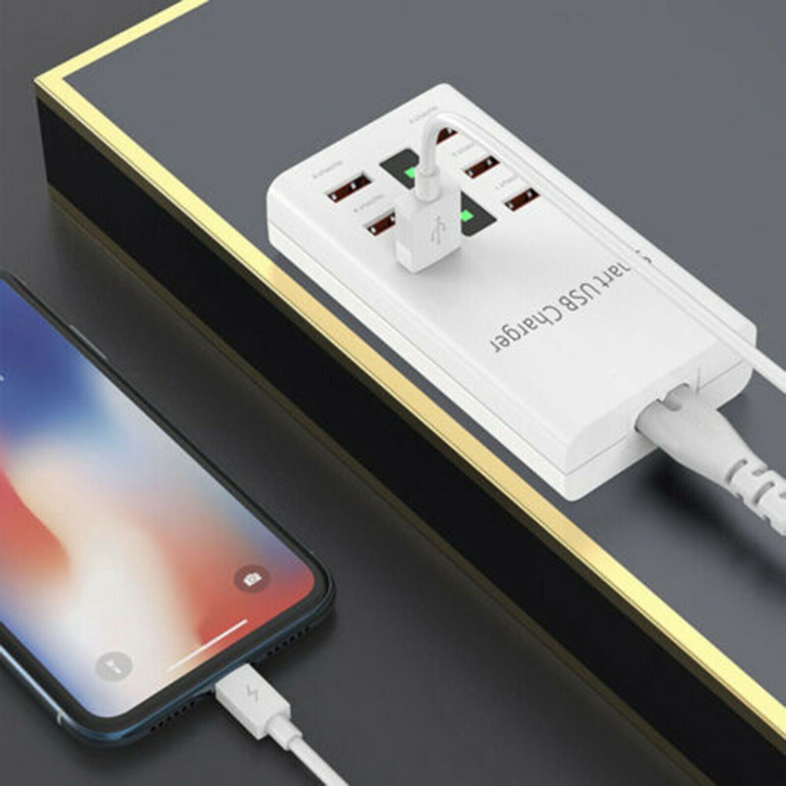 Cellphone Charger 30W Fast Charging USB Charger 6 Ports 6A Power Adapter US Plug