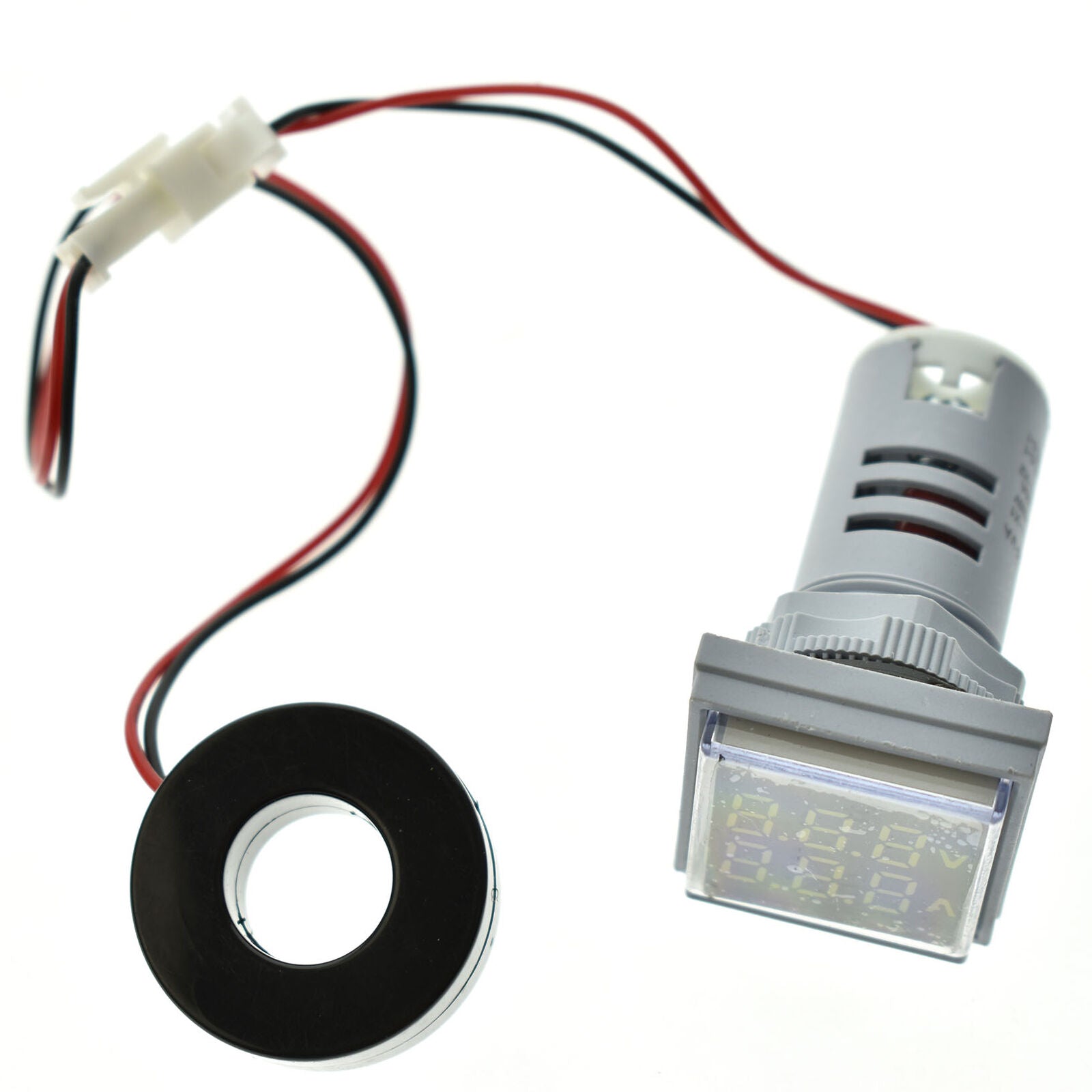 Voltmeter Digital 0-100A Ammeter Meter Gauge LED 60-500V Dual AC Display Voltage