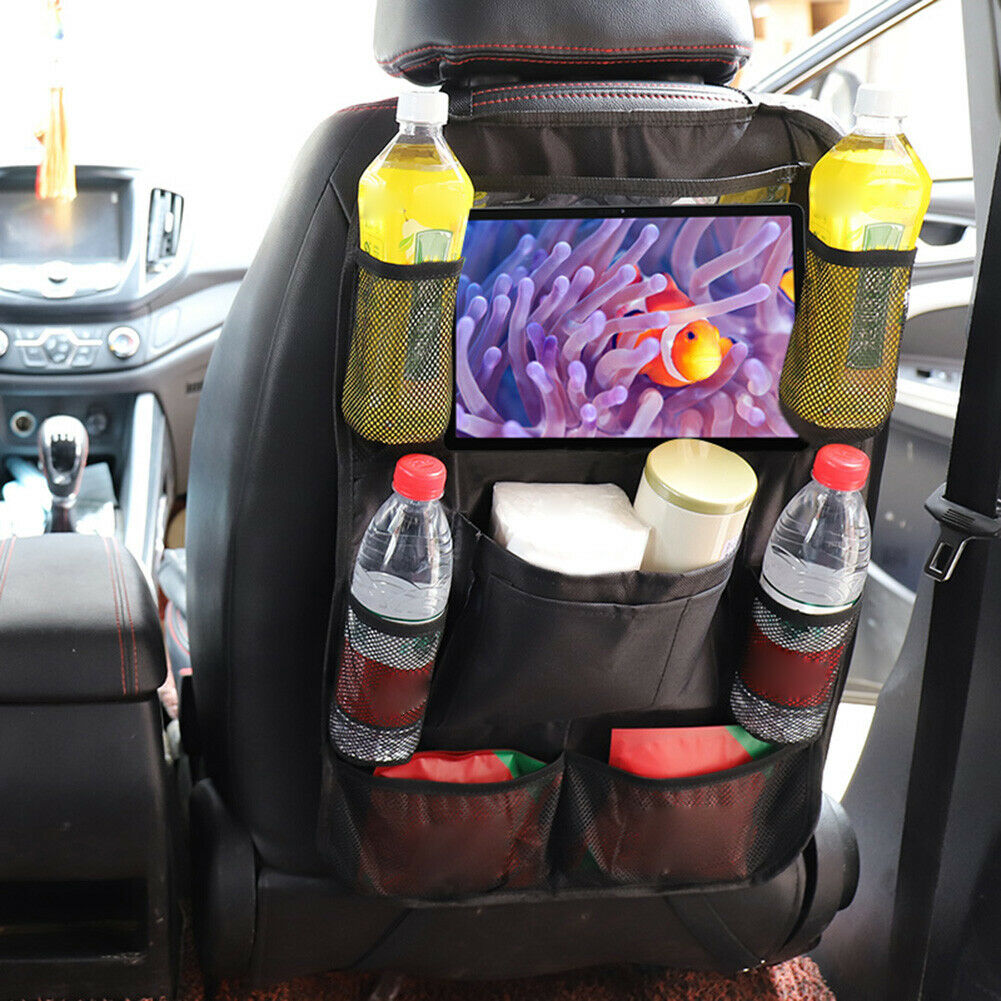 Car Backseat Organizer Storage Bag Multi Pocket Seat Back Travel Hanging Pouch @