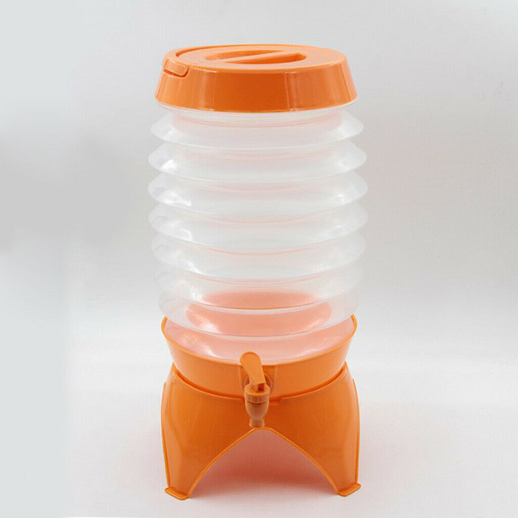 Collapsible Water Container, 5.5L Portable Folding Water Carrier with Tap, -