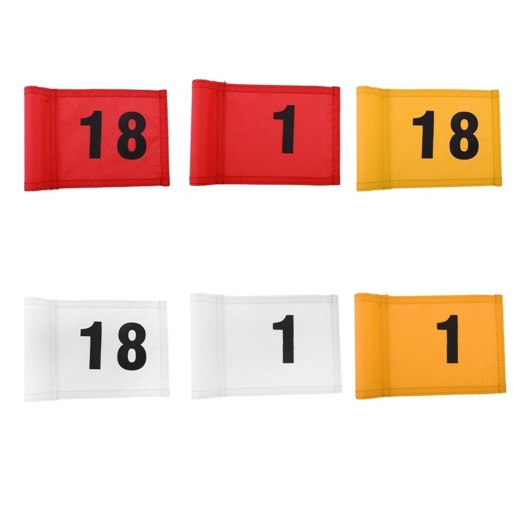 Pack 6 Backyard/Garden Golf Putting Green Flag Target Marker with Number 1 & 18