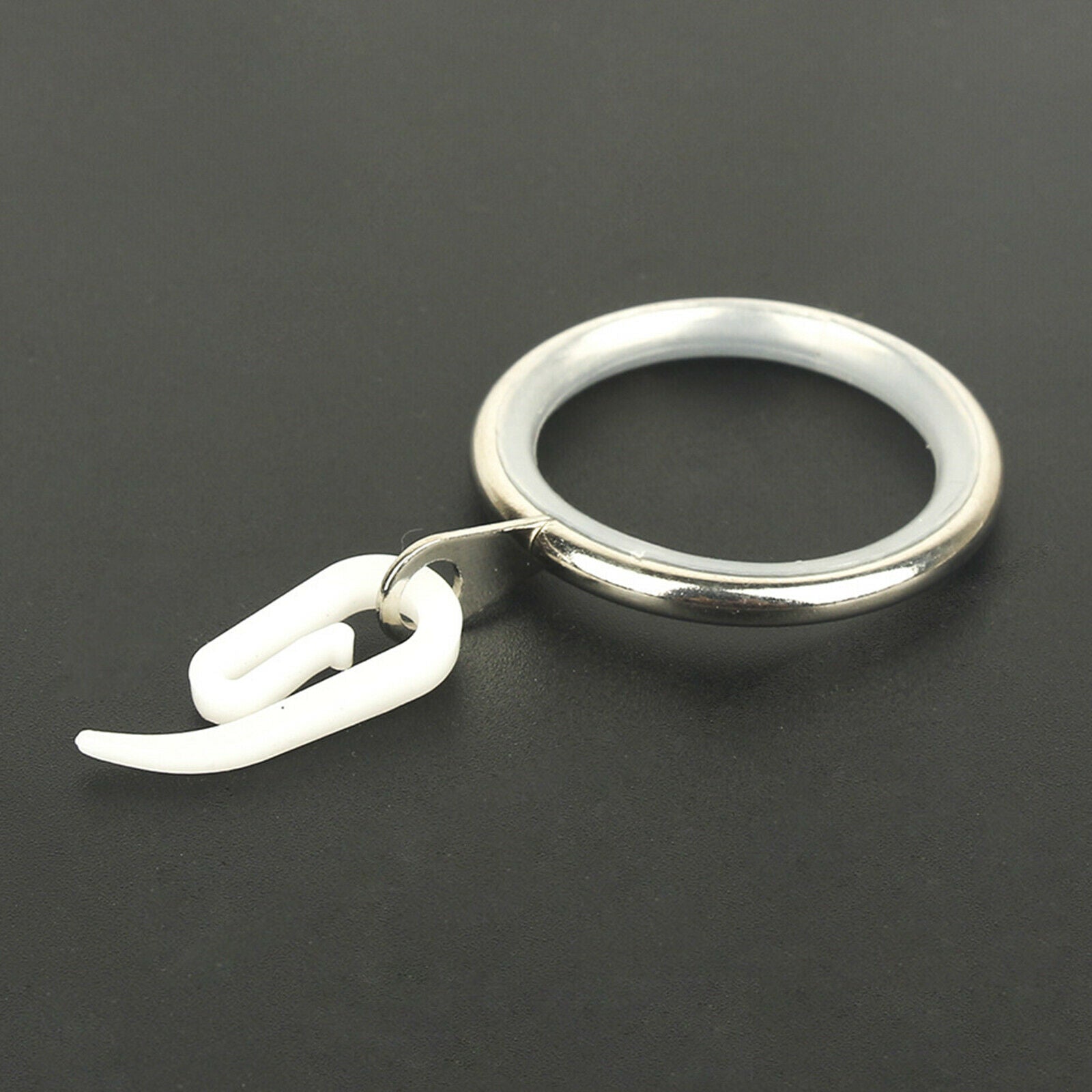 50PCS-Curtain Shower Curtain Hooks Glide Rings Stainless Steel Set