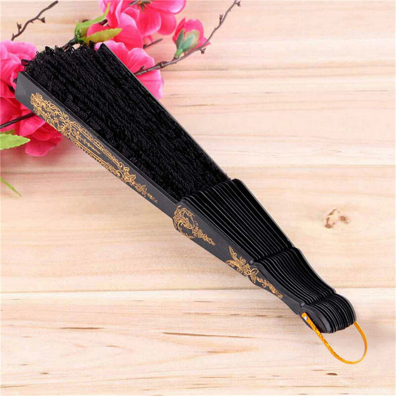 Spanish Lace Flower Silk Folding Wedding Prom Party Hand Held Dance Fans HoDD