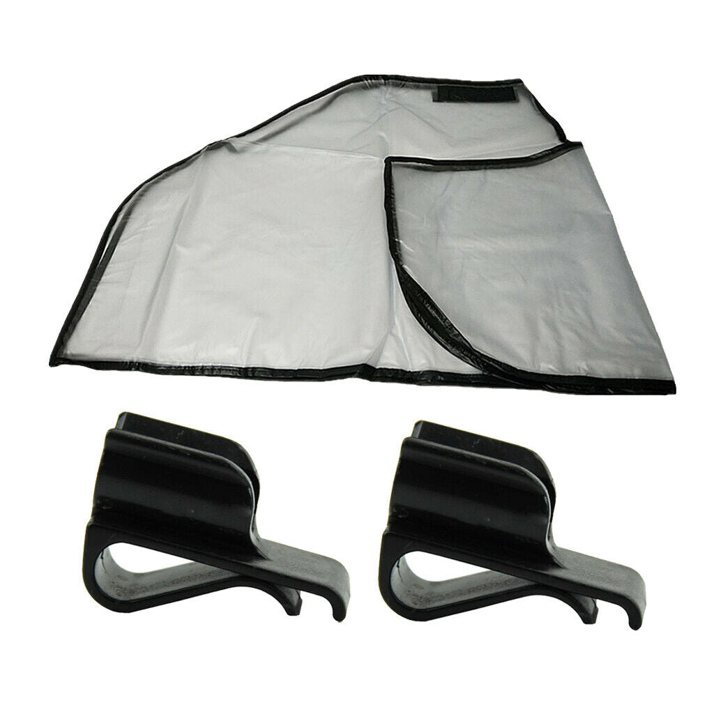 Zippered Golf Bag Rain Cover Dust Push Carts Raincoat Clamp Organizer Holder