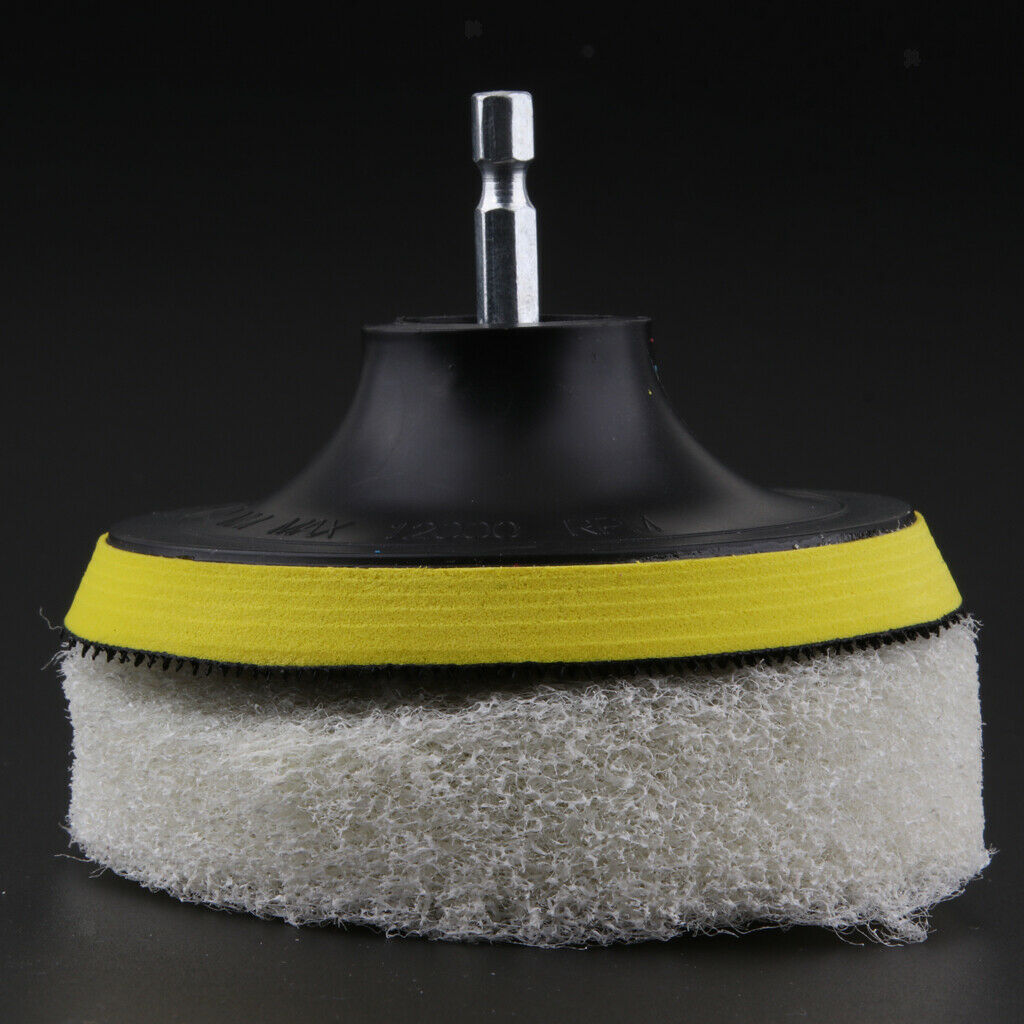 2Pcs Drill Brush Power Scrubber Cleaning Tub Cleaner Attachment Kit White