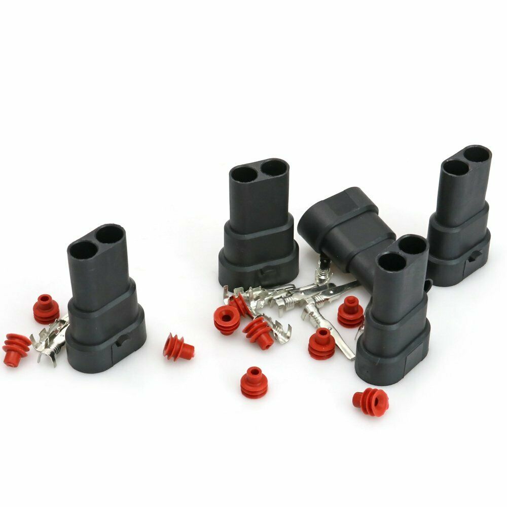 5PCs Waterproof 9005 HB3 9006 HB4 H10 Male Connectors LED HID Xenon Socket Plugs