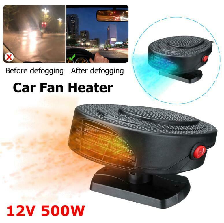 500W 12V Portable Auto Car Heater Heating Dryer Fan Defroster Demister Warm