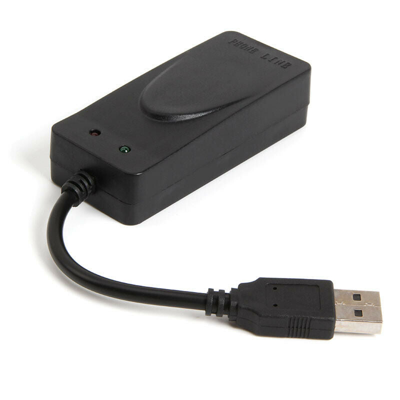 2 Dual RJ11 Ports USB 56K External Dial Up Voice Fax Data Modem for Windows 7 8