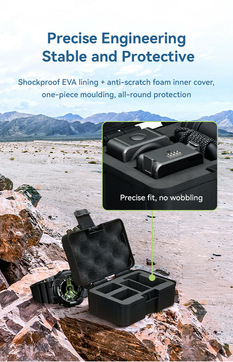 For DJI Action 2 Reinforcement Hard Shell Waterproof Handbag Shockproof Case Box