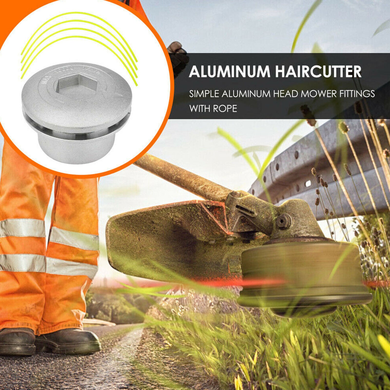 Universal Aluminum Grass Trimmer Head With 4 Lines Brush Cutter Head Threa