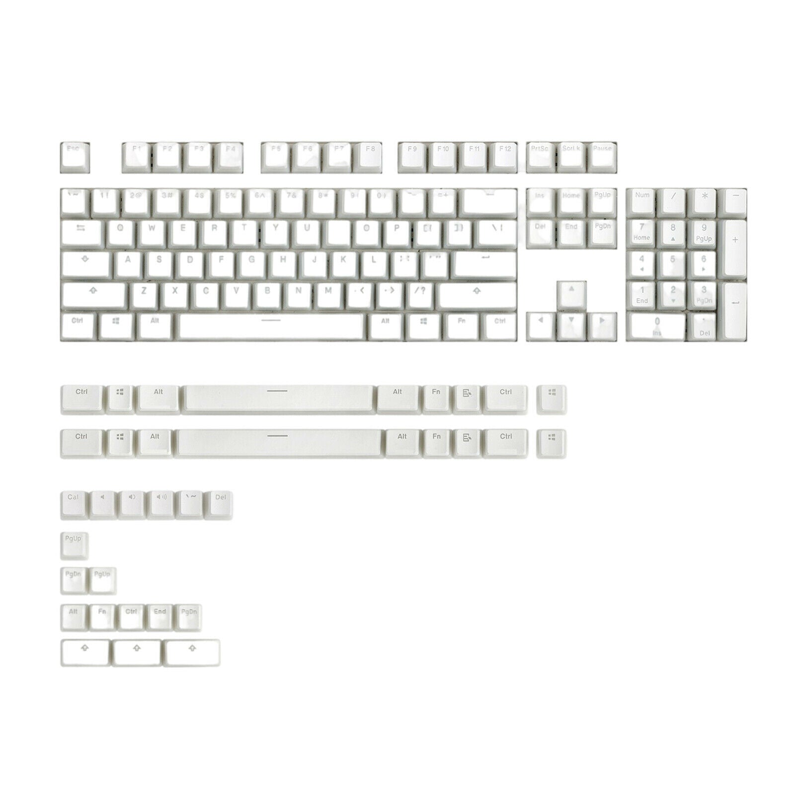 Pudding Keycaps Waterproof PBT Doubleshot 139 Key for CHERRY MX Switch Home