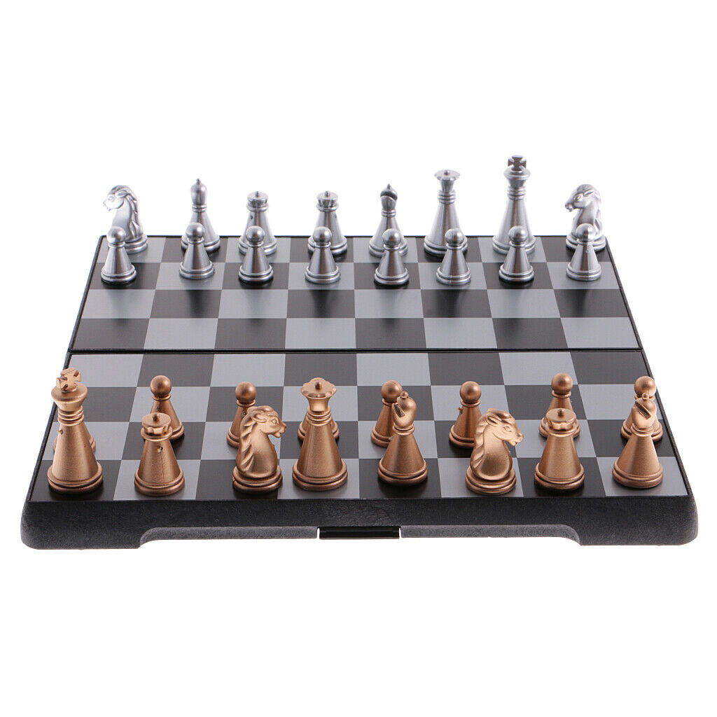Folding Magnetic Chess Set with Portable Chess Board for Children