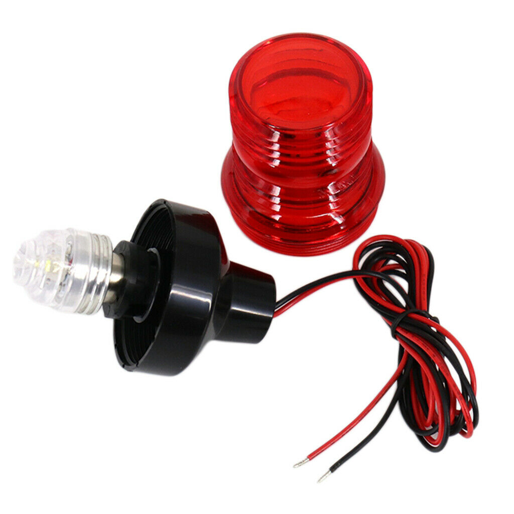 Waterproof Boat Yacht LED Navigation 12V/24V Red 360 Bow Signal Light Lamp