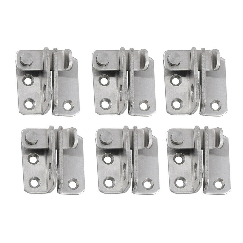 6Pcs Door Latch Lock Cabinet Latches Door Security Indoor Outdoor for Cupboard