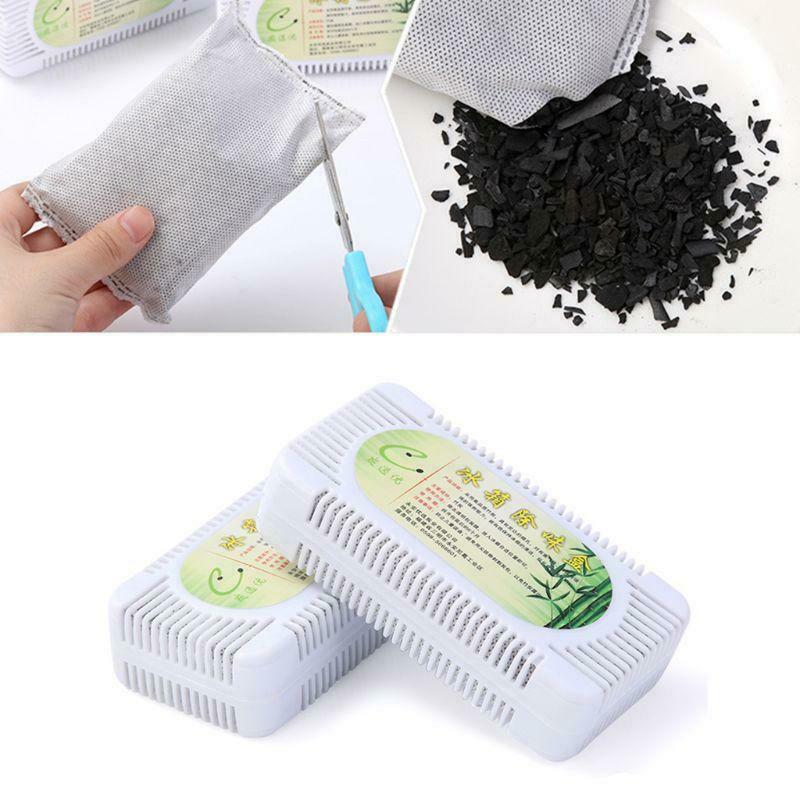 2 Box Refrigerator Air Purifier Bamboo Charcoal Activated Carbon Box Odour Smell