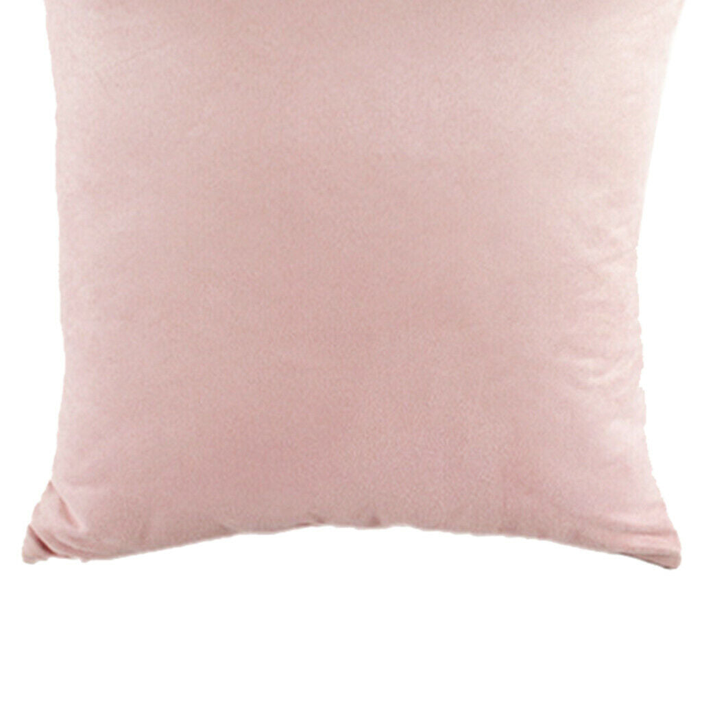 Pink Pillow Slip Square Pillow Cover Sofa Office Home Bedroom Decoration