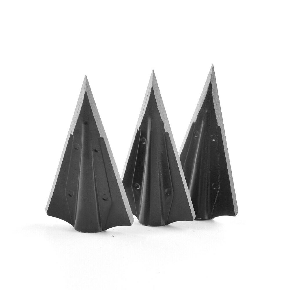 6pcs Hunting Broadheads Blade Tips Arrowheads 8MM Bamboo Wooden Arrow Shaft Glue