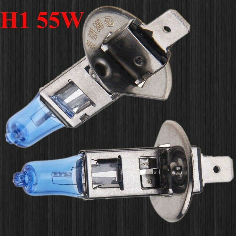 2X H1 6000K Xenon Gas Halogen Headlight White Light Lamp Bulbs 55W 12V P6A9