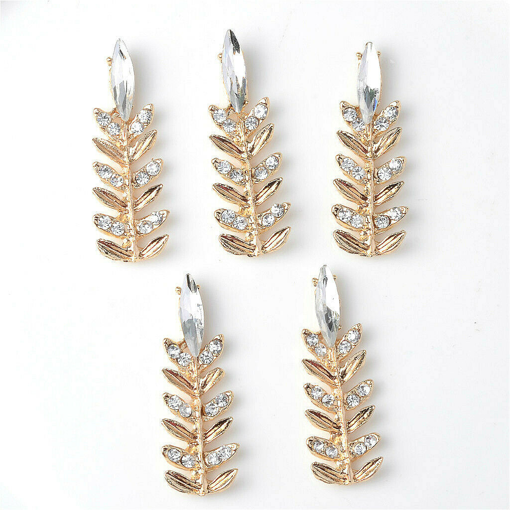 5Pc Women Crystal Pin Brooch Rhinestone Flatback Buttons Jewelry Decor Gifts