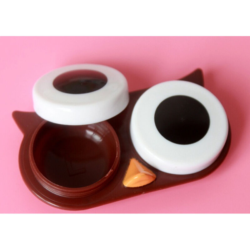 1 Pcs Owl Contact Lens Case Multi-color Fun Eyewear Accessory Travel Gif.l8