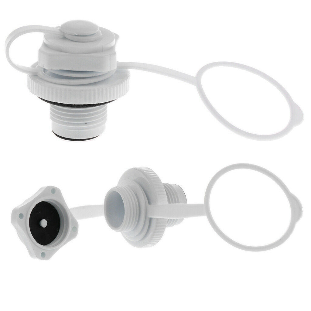 2Pcs Inflatable Boat Spiral Air Plugs 0ne-way Inflation Replacement Screw for