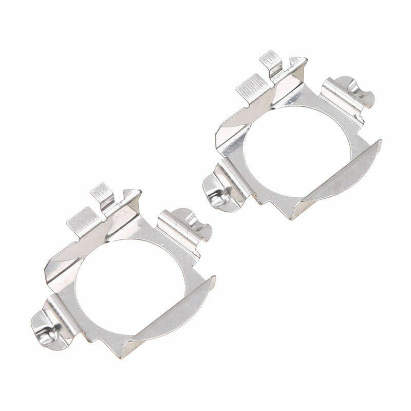 2Pcs H7 LED Headlight Bulb Holder Adapter Retainers Metal Part For Mercedes Benz
