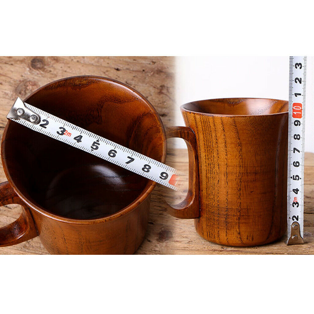 Wood Cup Mug Drink Tankard for Camping Picnic Home Office Party Decoration