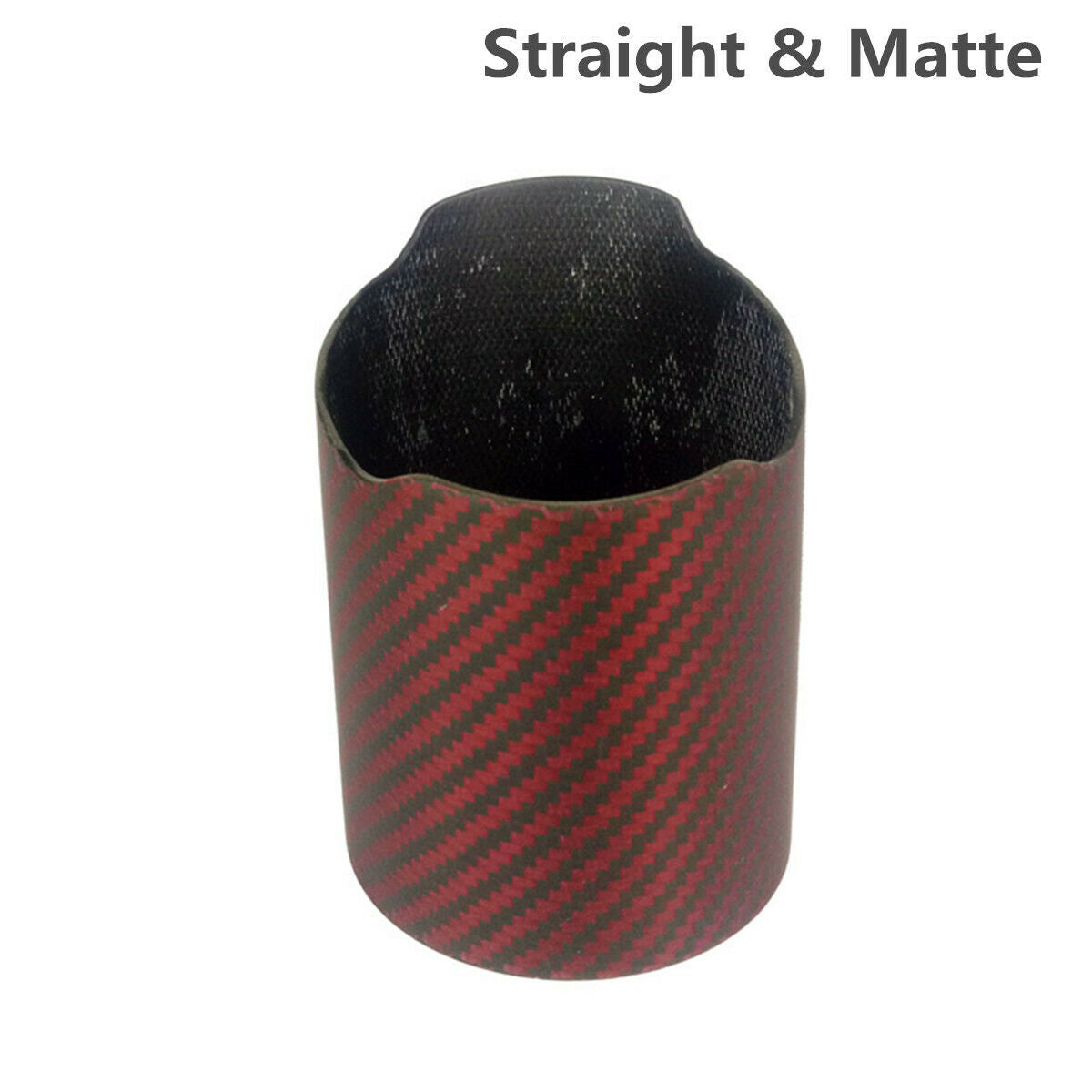 3" Matte Red Car SUV Carbon Fiber Exhaust Muffler Pipe Cover Tip Decoration Case