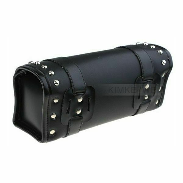 Motorcycle Scooters Oblong Black Leather Tool Pouch Bag New