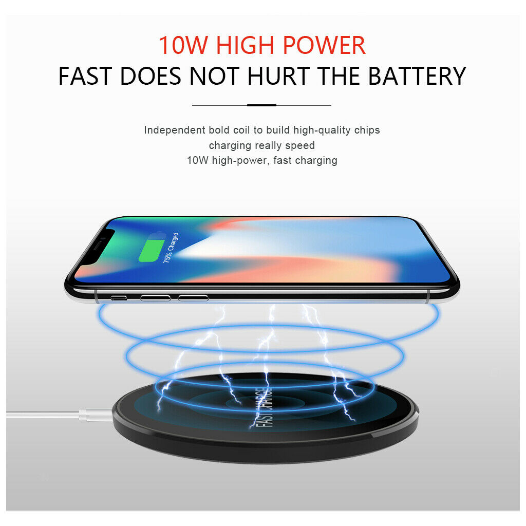 Wireless Charger QI Fast Wireless Charging 10W Quick Charge Standard Charge
