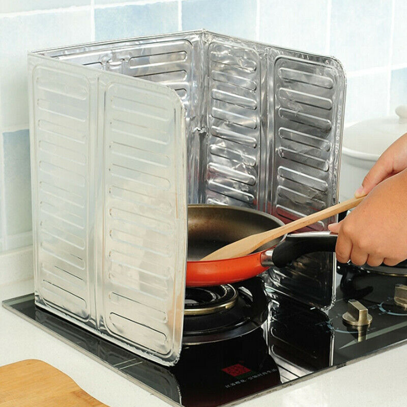 1pc Aluminum Foil Oil Block Anti-Splashing Oil Baffle Kitchen Utensils To.l8