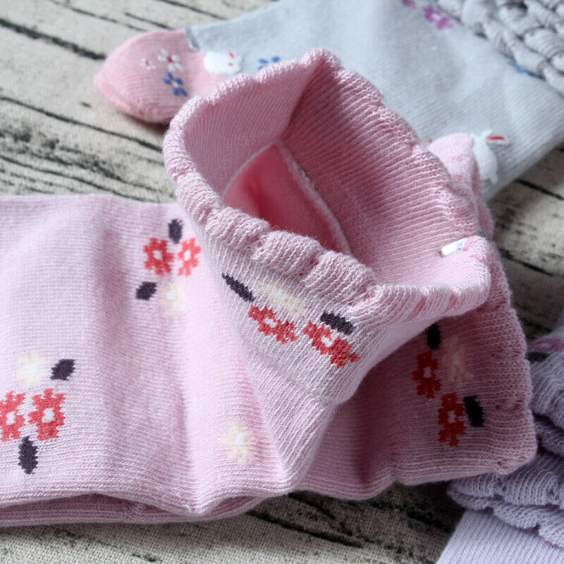 4X Women Toe Socks Five Fingers Floral Random Color One Size Wide Mouth Socks