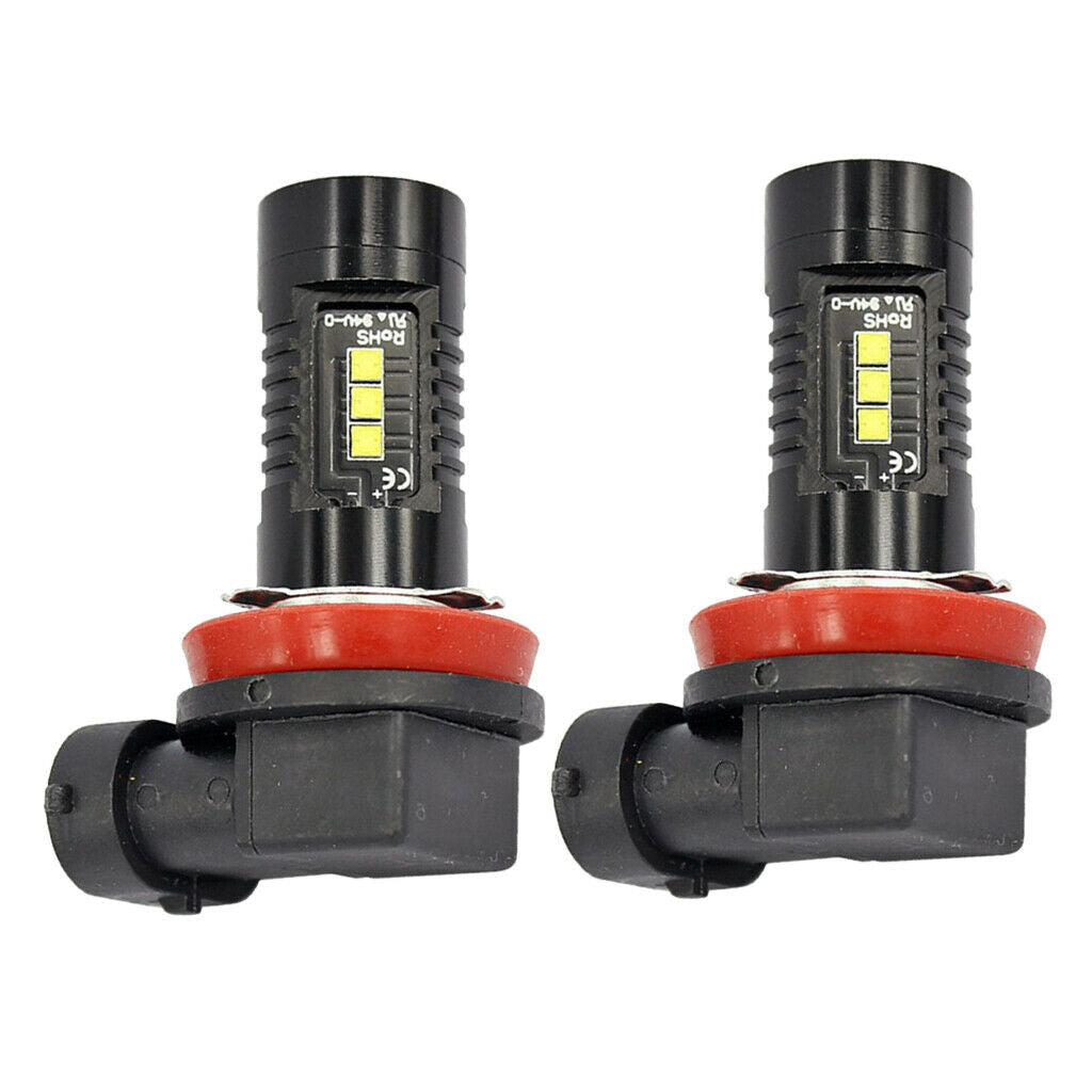 Auto 12 LED Fog Headlight Bulb Conversion Kit Hi/Lo Beam Lamp H8/H11 6000k