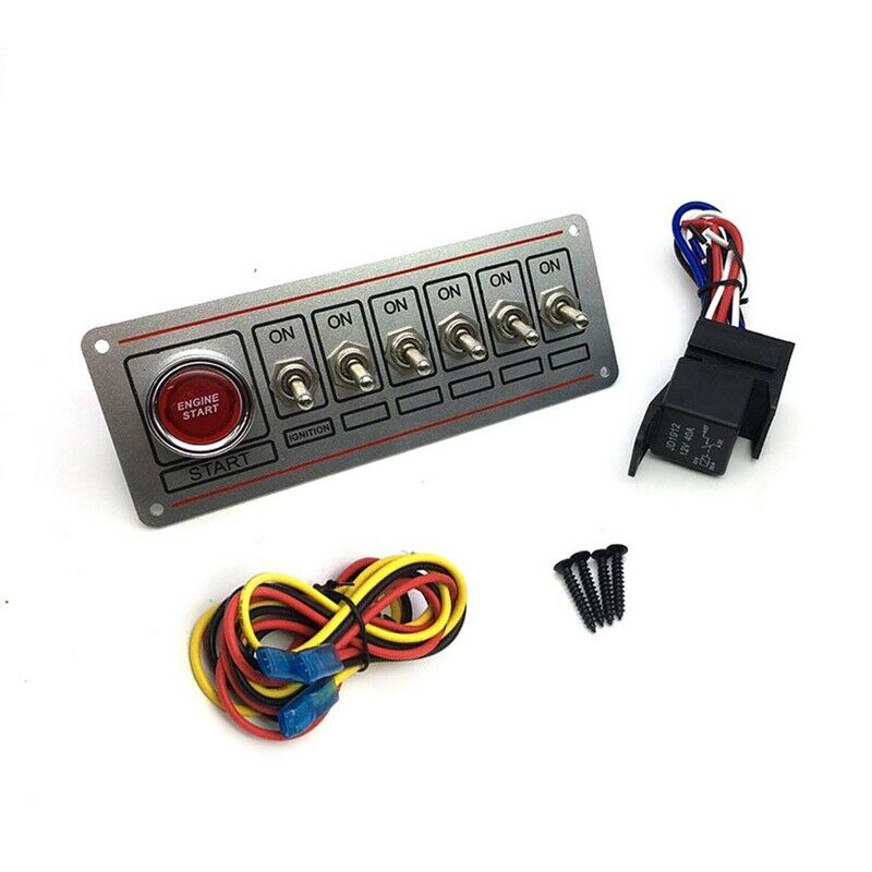 Universal Switch Panel for Racing Car Ignition Switch+6 Toggle  Off Switch EngT8