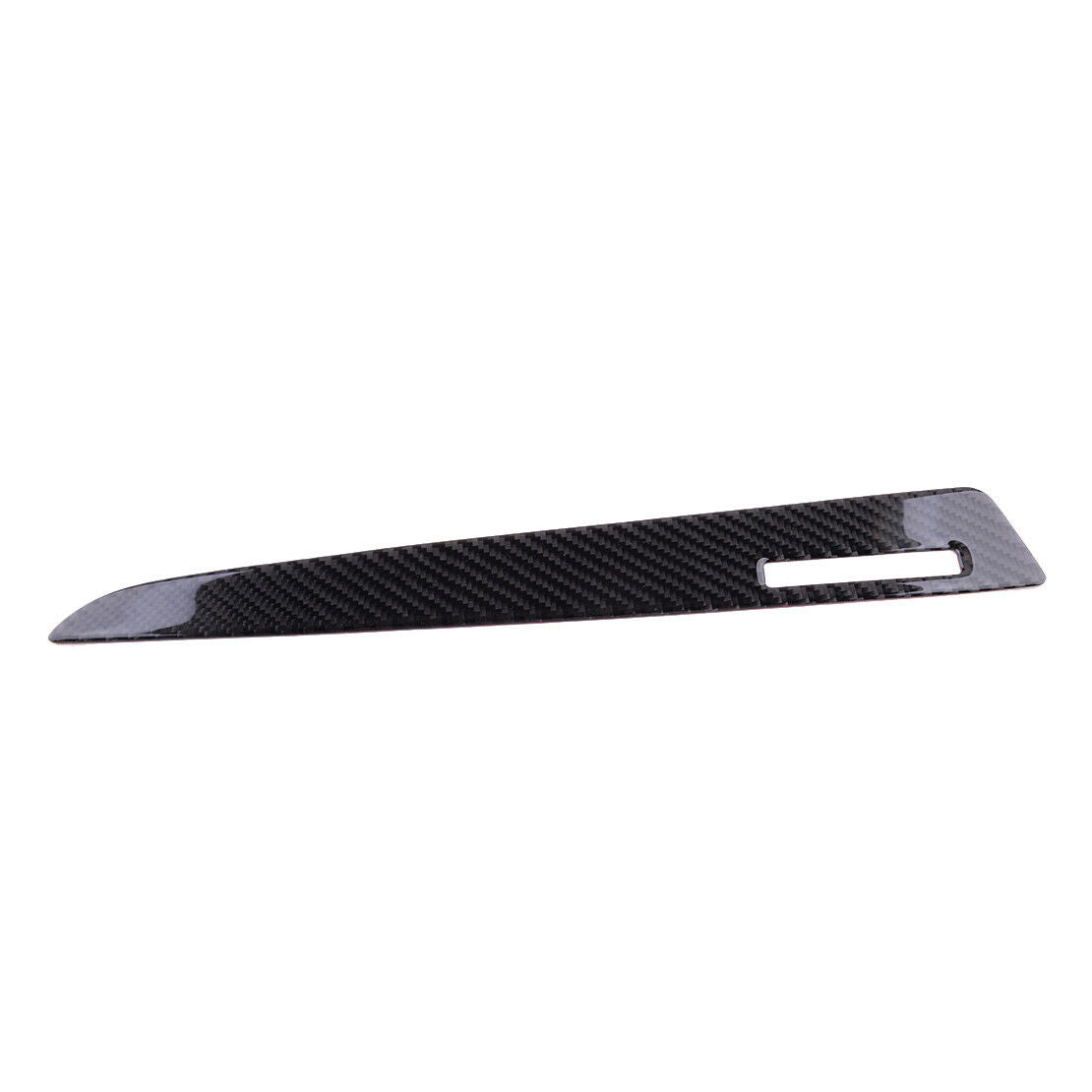Black Carbon Fiber Fit For Audi Q5 2010-2018 Co-pilot Dashboard Strip Trim Cover