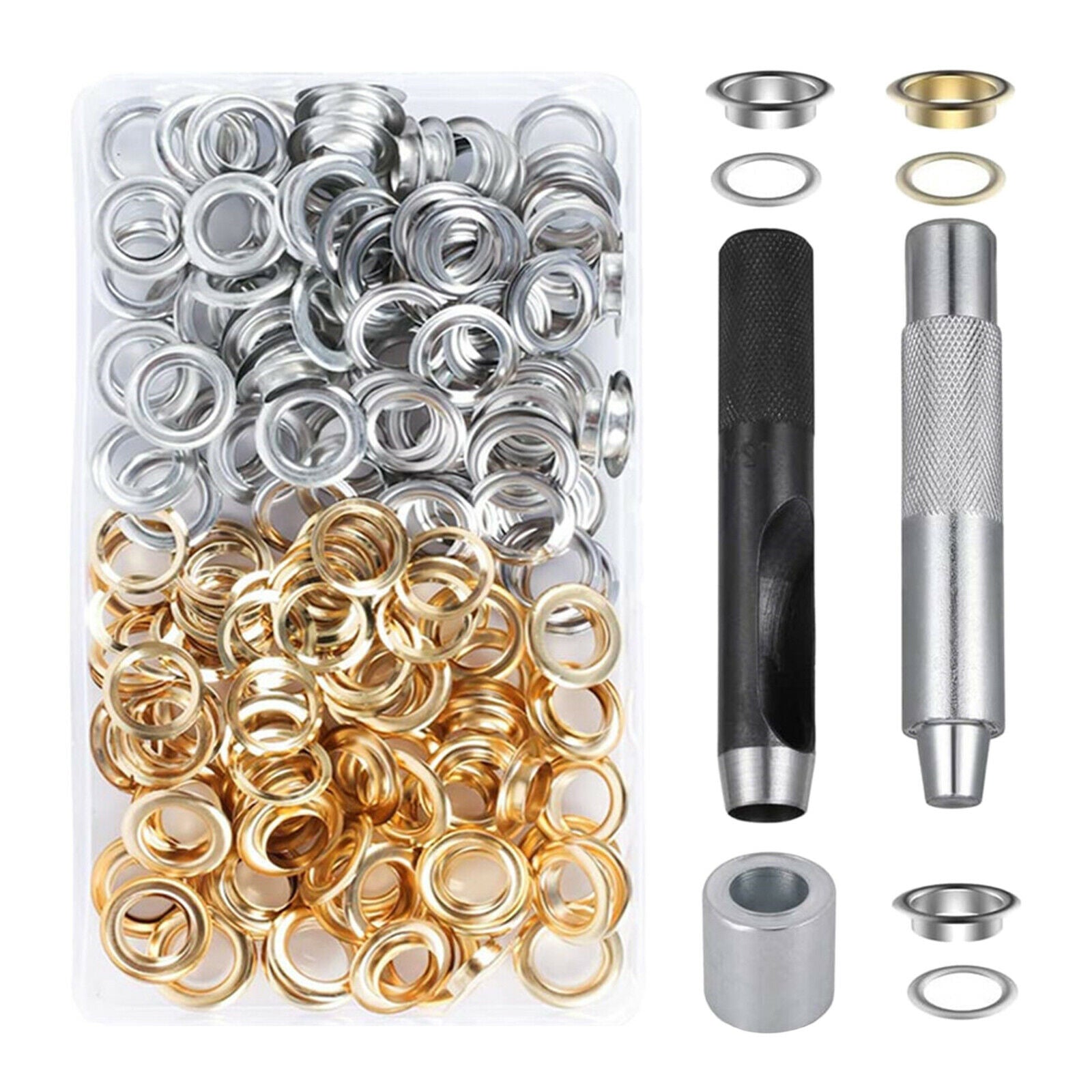 12mm Grommets Eyelets Leather Curtains Setting Tool Tarp Canvas Intall Kit