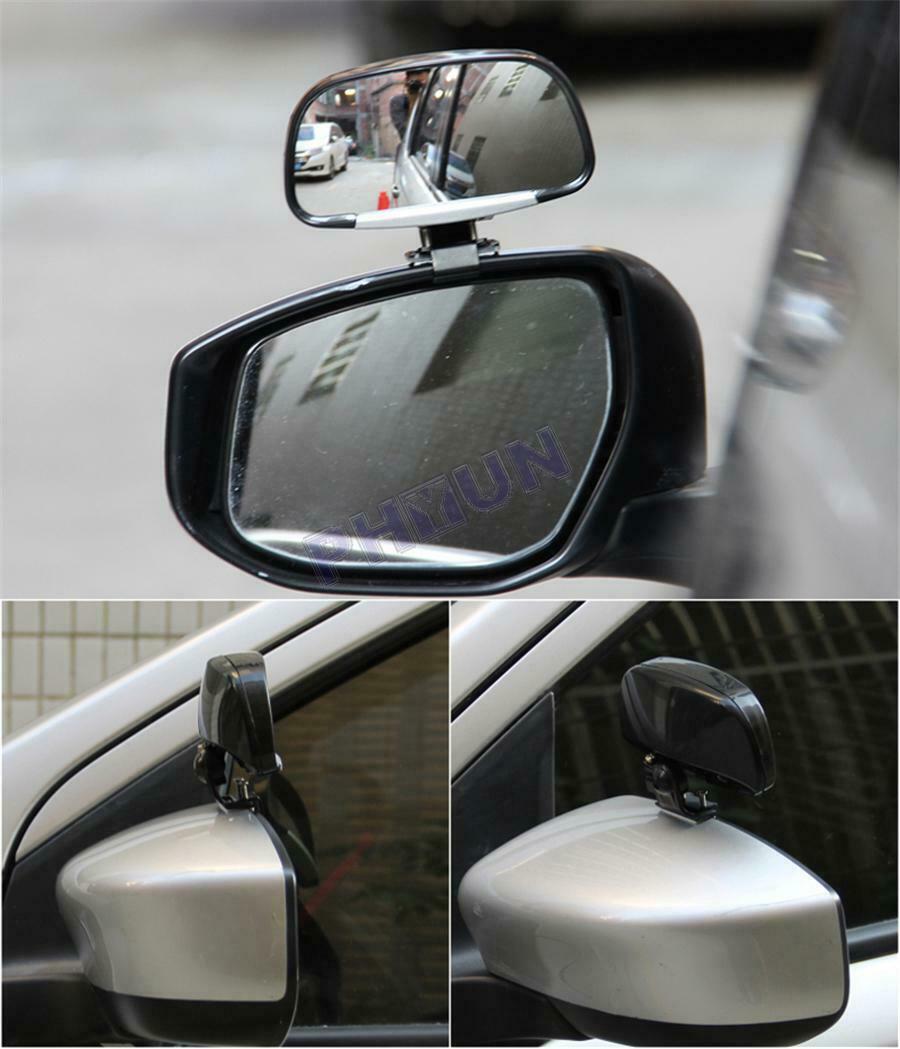 2x Car Side Blind Spot Mirrors 180 Degree Adjustable Universal Rear View Mirrors