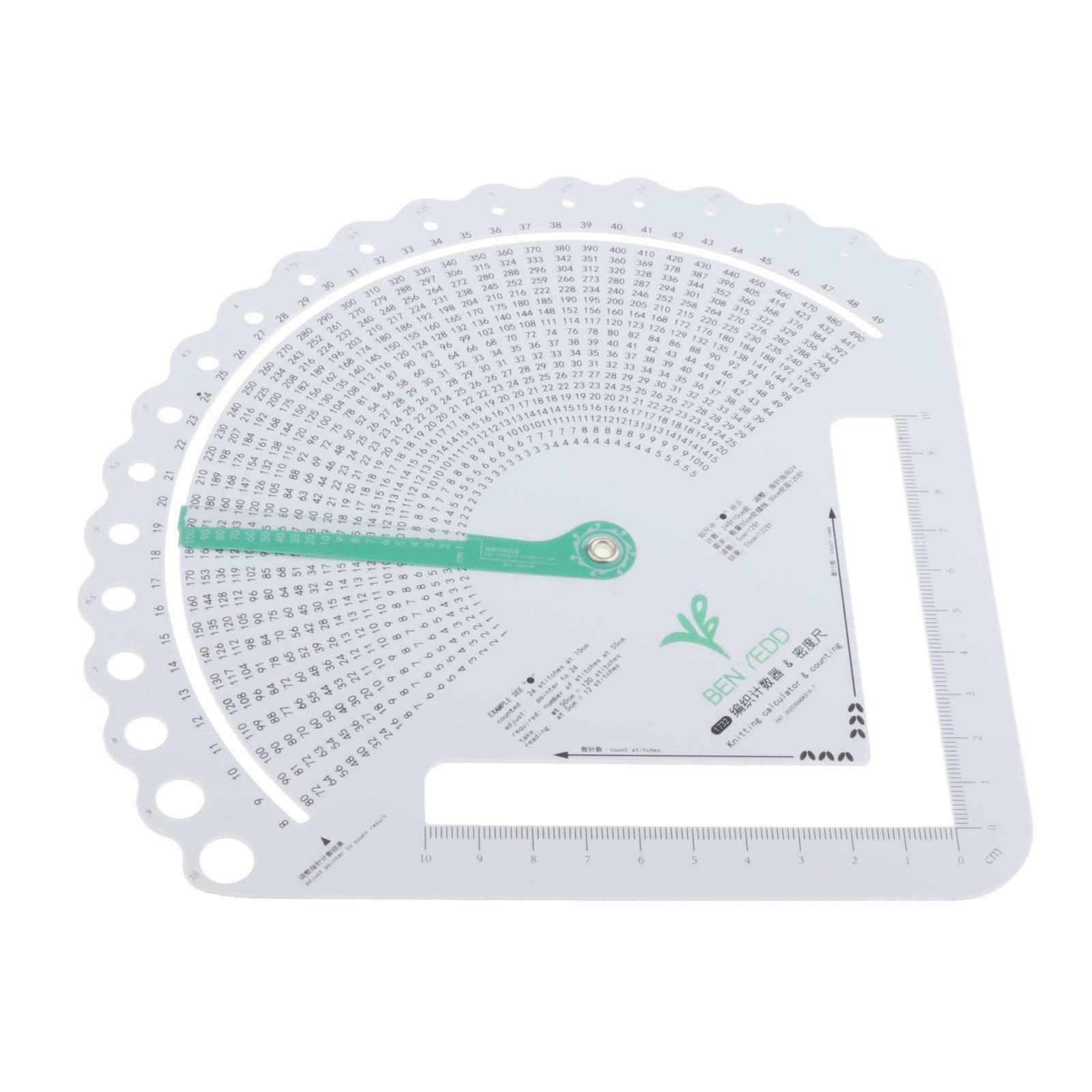 Knitting Needle Gauge Ruler for DIY Crochet Hook Sewing Cross Stitch Tools