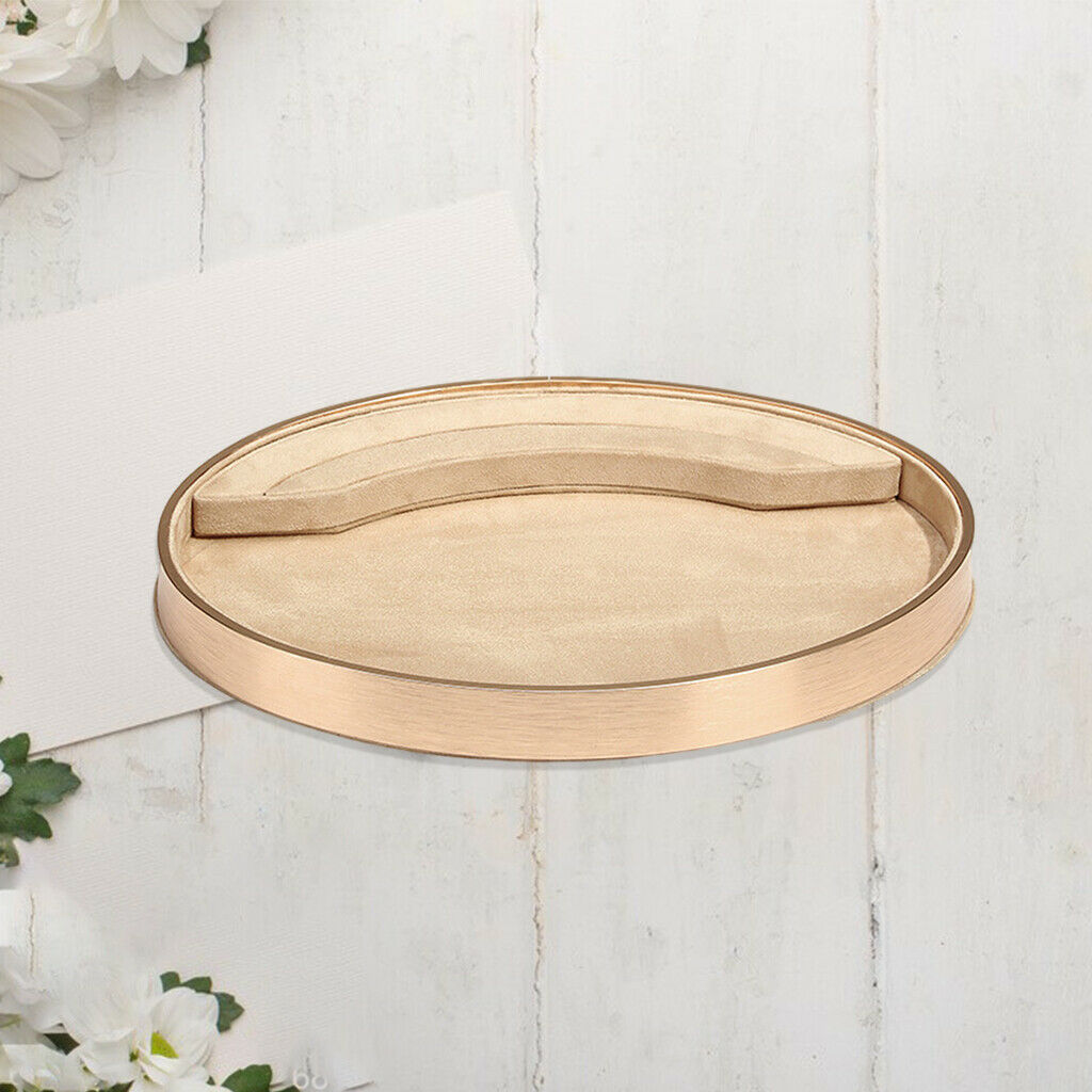 Jewelry Tray Jewelry Storage Bracelet Holder Showcase for Dresser khaki