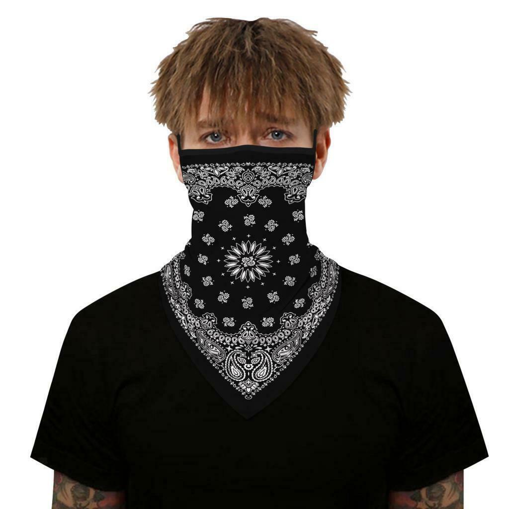 2 Pieces Mens Sports Bandana Face Balaclava Neck Face Cover Gaiter Scarf