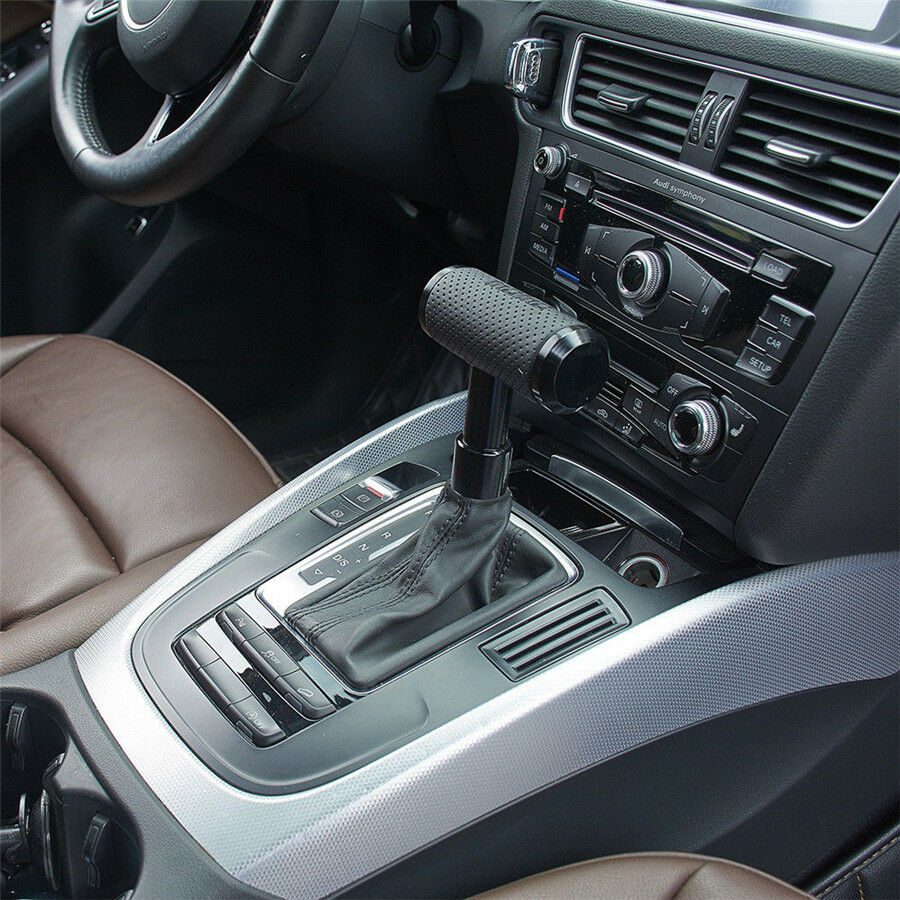 Black Aircraft Rod Aluminum &Leather Shift Knob For Automatic & Manual Gear Car