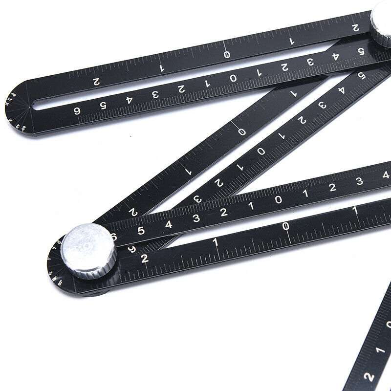 6-fold Aluminium Alloy Angle Ruler Finder Measuring Ruler Perforated Mold Tool