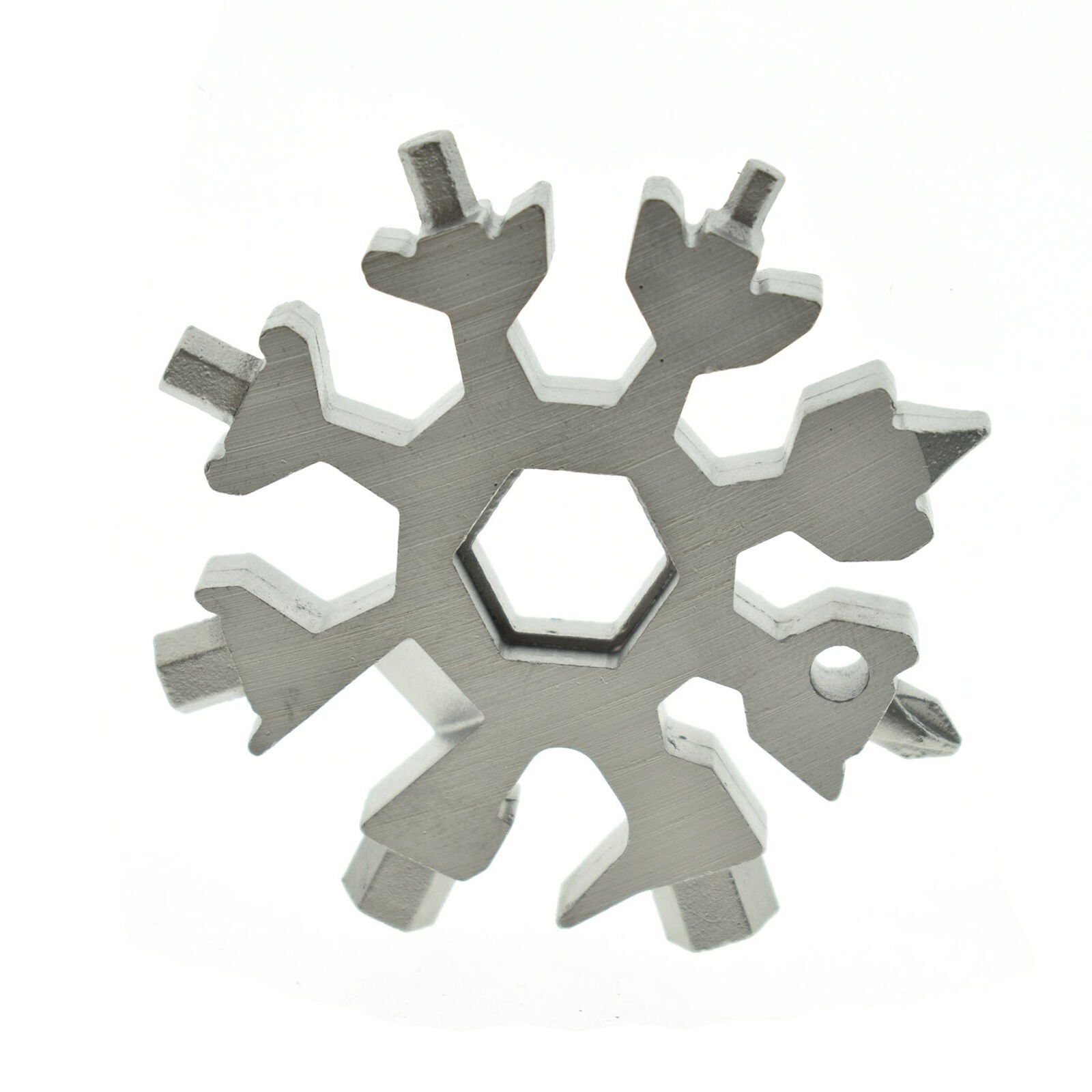 18-in-1 Stainless Steel Snowflake Keychain Multi-Tool Screwdriver Bottle Opener