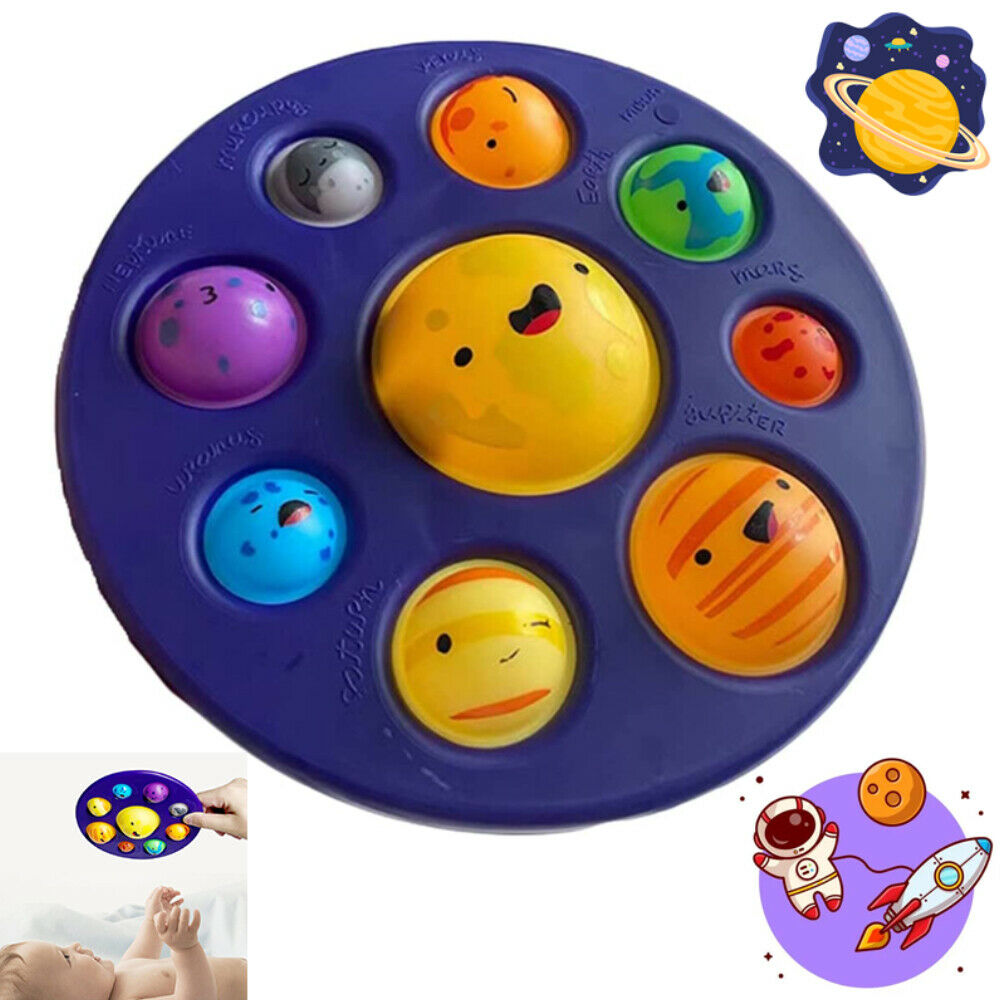 Eight Planets Solar System Simple Dimple Fidget Sensory Toys Baby Stress Relief
