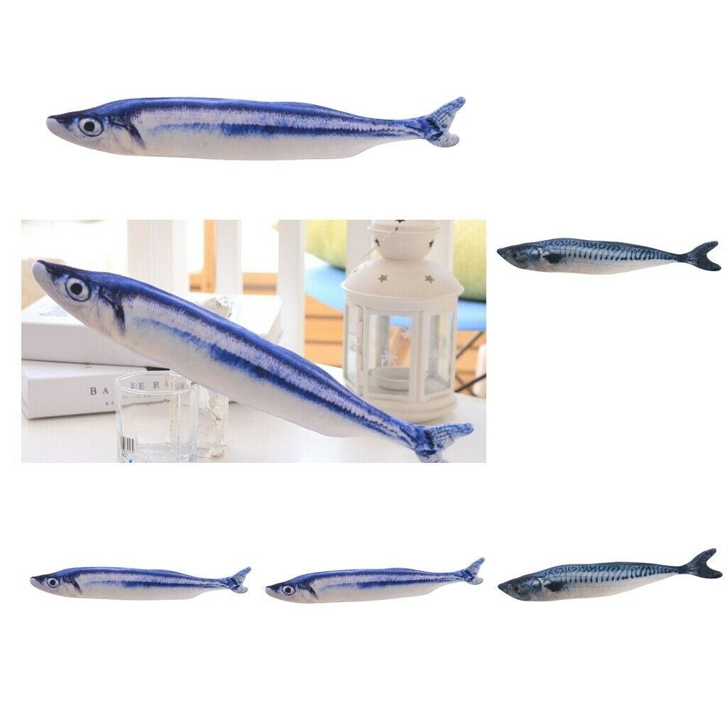 4pcs Kitten Moving Fish Toys 20cm Funny Cat Chew Teeth Cleaning Kicker Toys