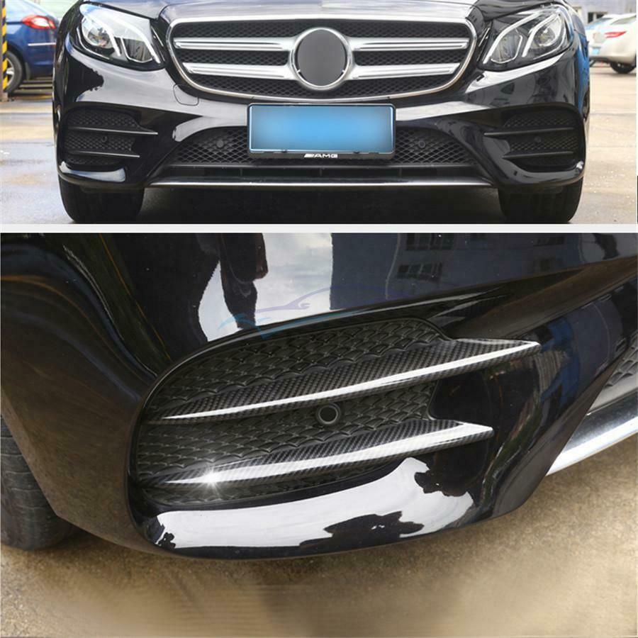 Carbon Fiber Car Front Fog Lamp Trim Panel For Mercedes-Benz W213 E-Class 16-20