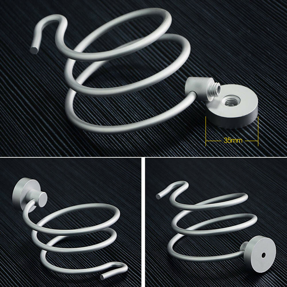 Hairdryer Aluminum Bathroom Shelf Wall Mounted Dryer Rack Holder Storage New