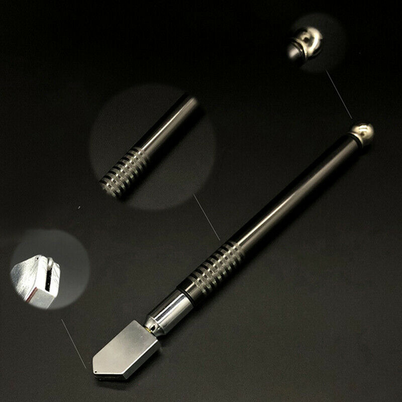 Diamond Antislip Metal Handle Steel Blade Oil Feed Glass Cutter Cutting ToolDEAU