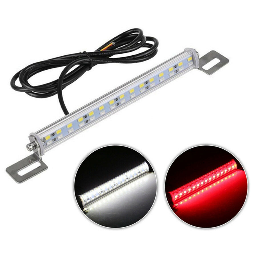 30 LED Car License Plate Backup Reverse Brake Rear Light Lamp Bar Red+White